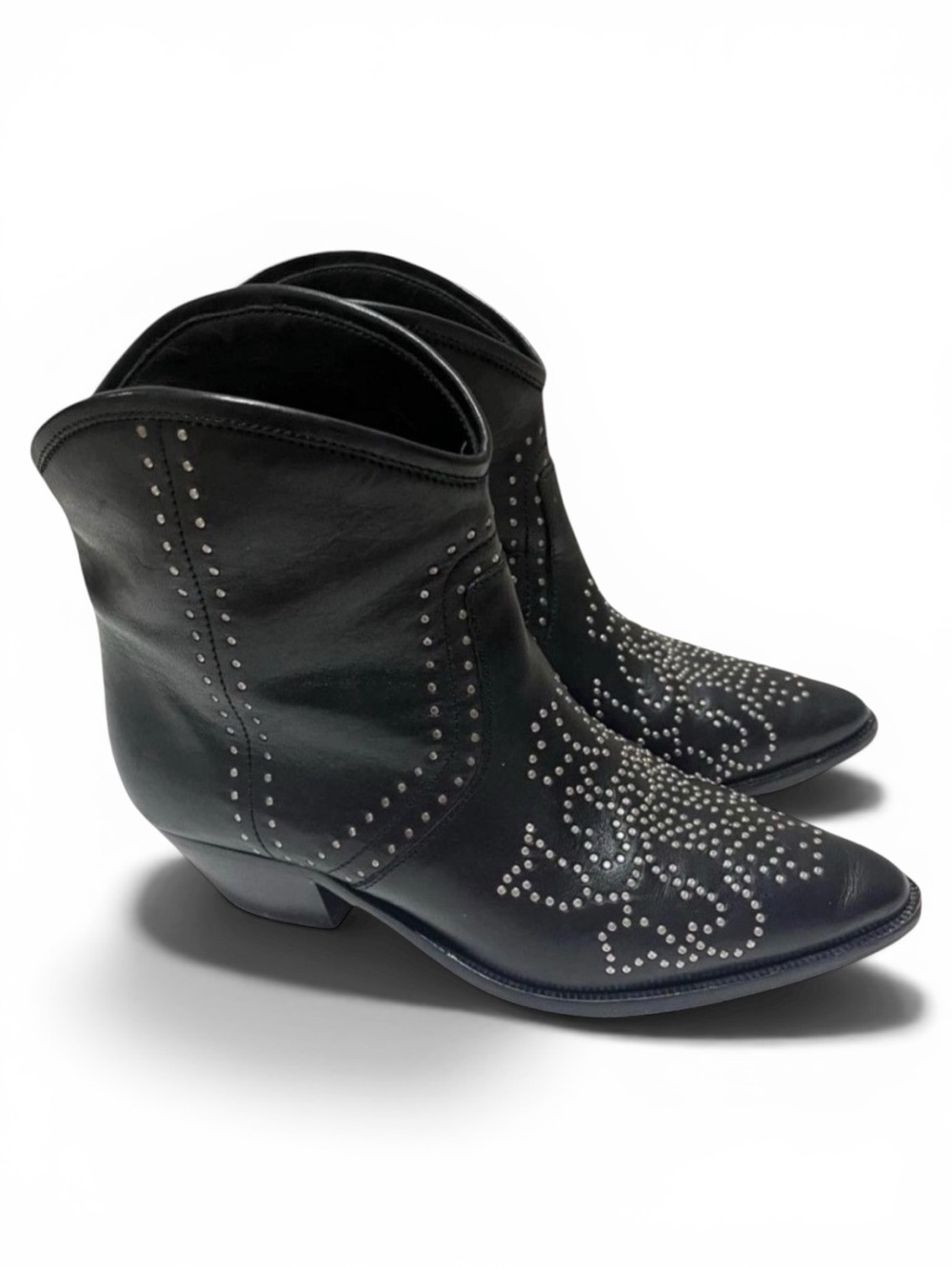 Isabel Marant Black Leather Ankle Boots